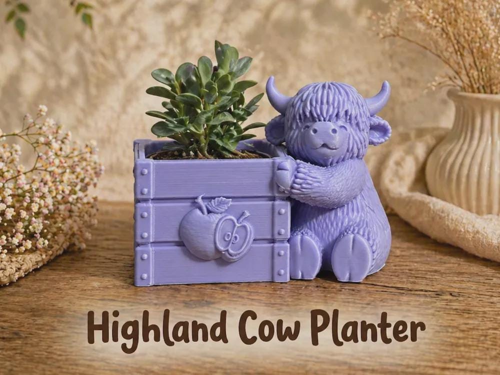 3D Printed Animal Planter