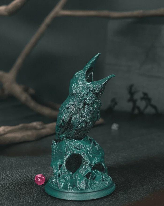 3D Printed Dice Tower: Dragon Design, Tabletop Gaming Accessory