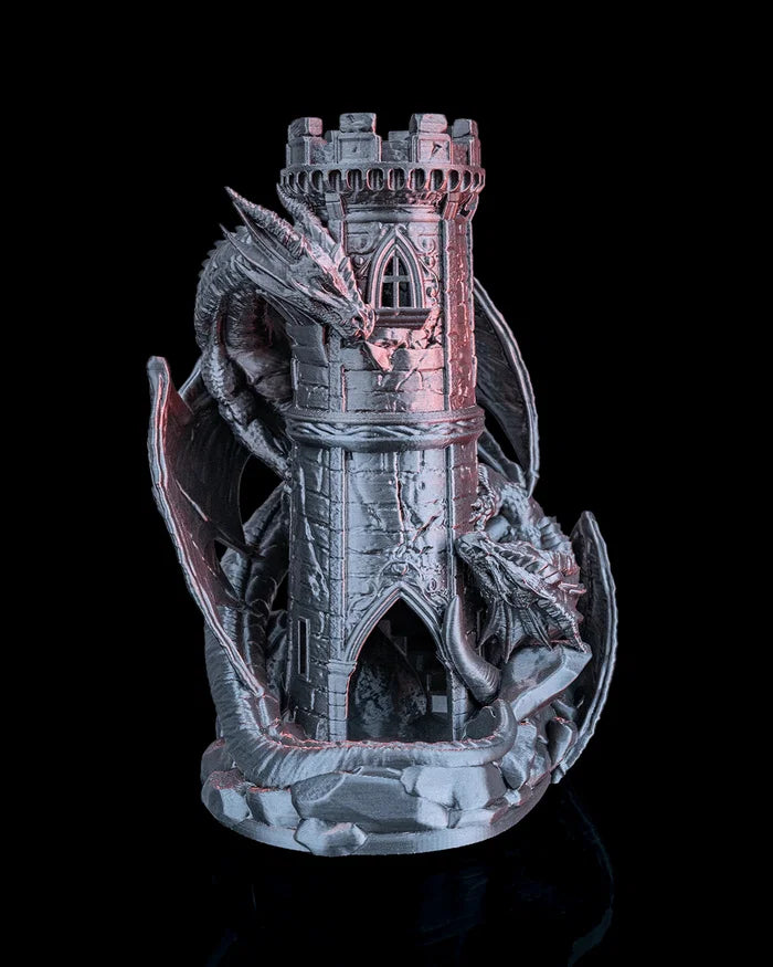 3D Printed Dice Tower: Dragon Design, Tabletop Gaming Accessory