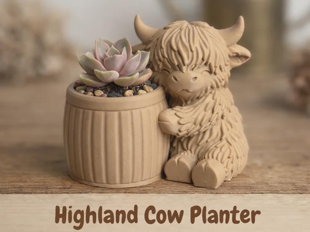 3D Printed Animal Planter