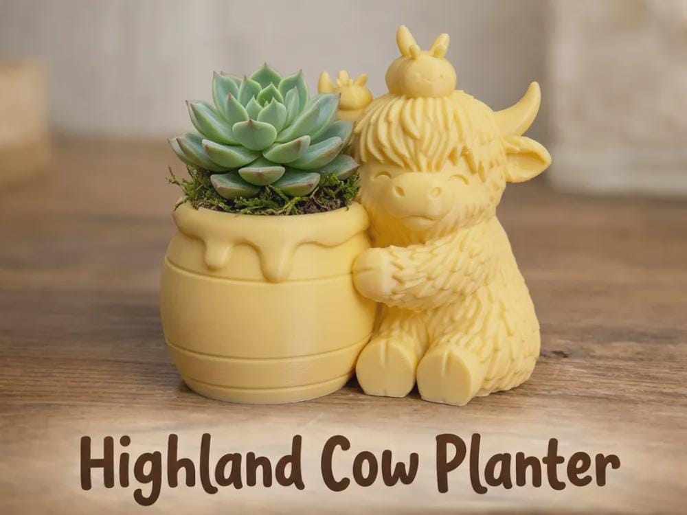 3D Printed Animal Planter