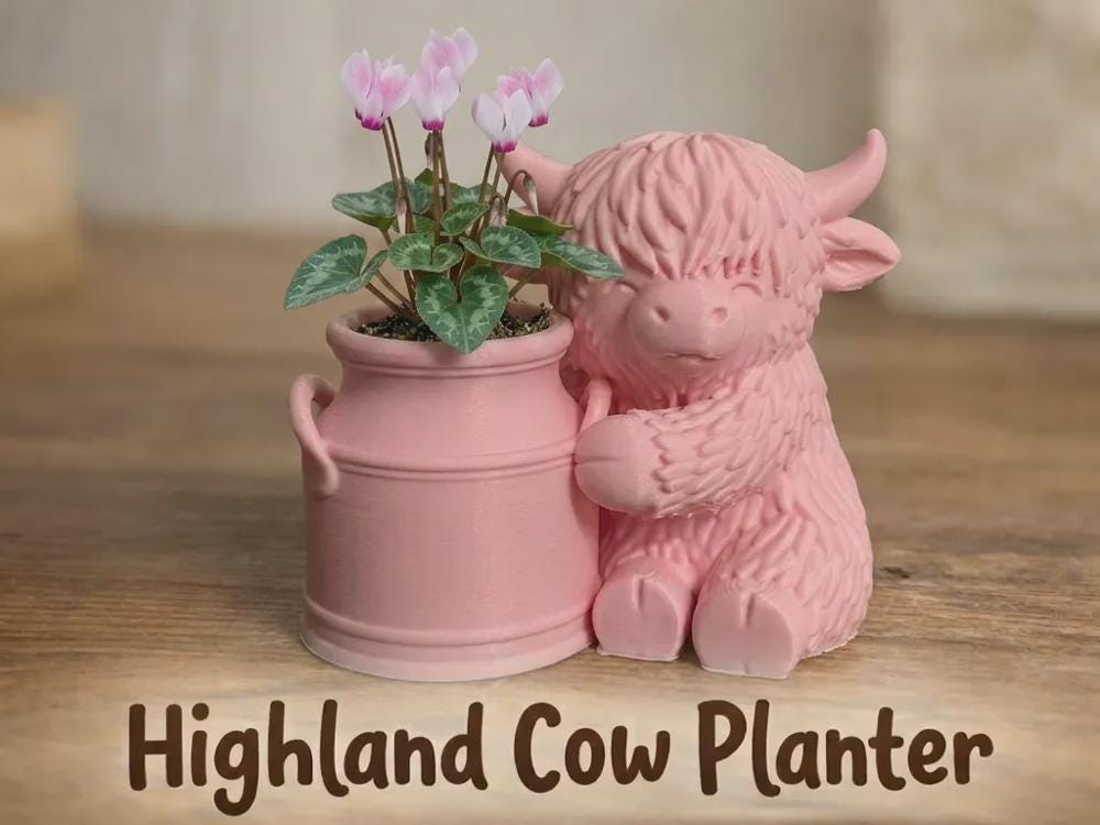 3D Printed Animal Planter